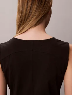 Calvin Klein Ausgestelltes Midikleid mit U-Ausschnitt^Damen Kleider & Röcke