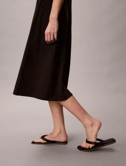 Calvin Klein Ausgestelltes Midikleid mit U-Ausschnitt^Damen Kleider & Röcke