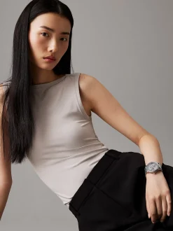 Calvin Klein Automatikuhr mit Skelett-Zifferblatt - CK Iconic^Damen Uhren & Schmuck|Uhren & Schmuck