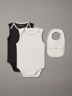 Calvin Klein Baby-Geschenkset mit Body und Lätzchen^Kinder Babykleidung