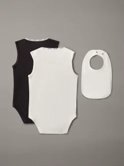 Calvin Klein Baby-Geschenkset mit Body und Lätzchen^Kinder Babykleidung