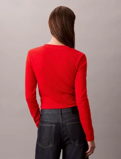 Calvin Klein Baby-Langarmshirt mit Monologo^Damen T-shirts & Tops