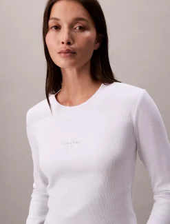 Calvin Klein Baby-Langarmshirt mit Monologo^Damen T-shirts & Tops