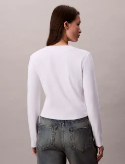 Calvin Klein Baby-Langarmshirt mit Monologo^Damen T-shirts & Tops