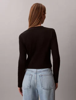 Calvin Klein Baby-Langarmshirt mit Monologo^Damen T-shirts & Tops