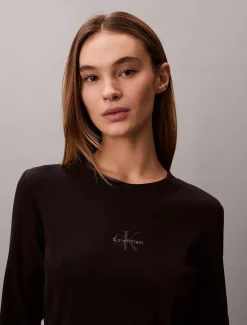 Calvin Klein Baby-Langarmshirt mit Monologo^Damen T-shirts & Tops