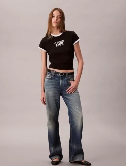 Calvin Klein Baby-T-Shirt mit 1968-Logo-Grafik^Damen T-shirts & Tops