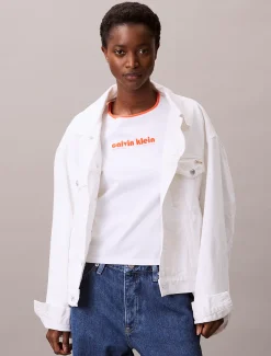 Calvin Klein Baby-T-Shirt mit Logo-Grafik^Damen T-shirts & Tops