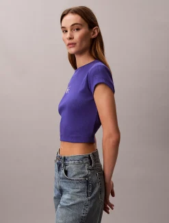 Calvin Klein Baby-T-Shirt mit Monologo^Damen T-shirts & Tops