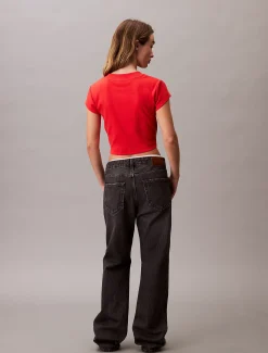 Calvin Klein Baby-T-Shirt mit Monologo^Damen T-shirts & Tops