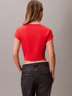 Calvin Klein Baby-T-Shirt mit Monologo^Damen T-shirts & Tops