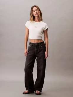 Calvin Klein Baby-T-Shirt mit Monologo^Damen T-shirts & Tops