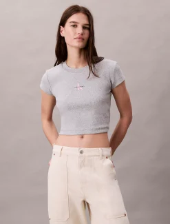 Calvin Klein Baby-T-Shirt mit Monologo^Damen T-shirts & Tops