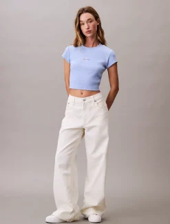 Calvin Klein Baby-T-Shirt mit Monologo^Damen T-shirts & Tops