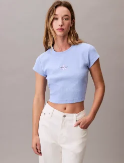 Calvin Klein Baby-T-Shirt mit Monologo^Damen T-shirts & Tops