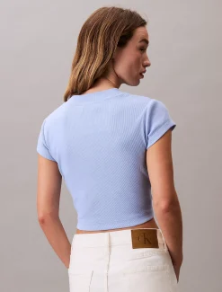 Calvin Klein Baby-T-Shirt mit Monologo^Damen T-shirts & Tops