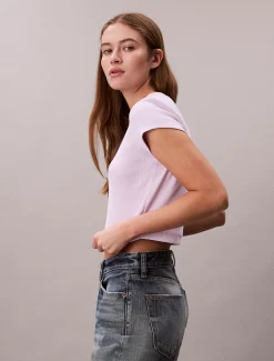 Calvin Klein Baby-T-Shirt mit Monologo^Damen T-shirts & Tops