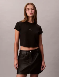 Calvin Klein Baby-T-Shirt mit Monologo^Damen T-shirts & Tops