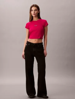 Calvin Klein Baby-T-Shirt mit Monologo^Damen T-shirts & Tops