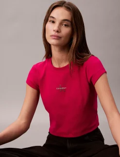 Calvin Klein Baby-T-Shirt mit Monologo^Damen T-shirts & Tops