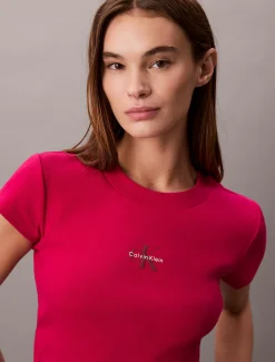 Calvin Klein Baby-T-Shirt mit Monologo^Damen T-shirts & Tops