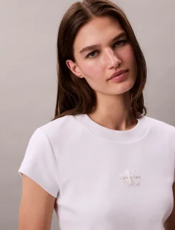 Calvin Klein Baby-T-Shirt mit Monologo^Damen T-shirts & Tops