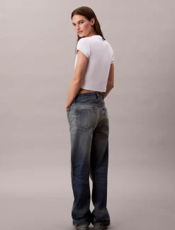 Calvin Klein Baby-T-Shirt mit Monologo^Damen T-shirts & Tops