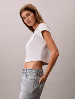 Calvin Klein Baby-T-Shirt mit Monologo^Damen T-shirts & Tops