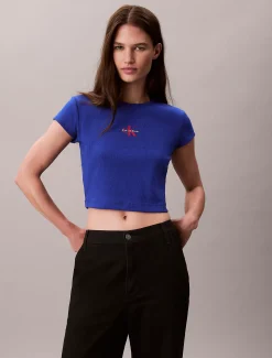 Calvin Klein Baby-T-Shirt mit Monologo^Damen T-shirts & Tops