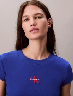 Calvin Klein Baby-T-Shirt mit Monologo^Damen T-shirts & Tops
