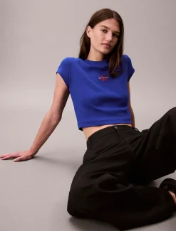 Calvin Klein Baby-T-Shirt mit Monologo^Damen T-shirts & Tops