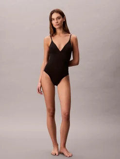 Calvin Klein Badeanzug mit Cut Outs - Modern Logo^Damen BademodeFrisch Eingetroffen