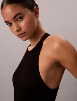 Calvin Klein Badeanzug mit gekreuztem Rücken – Intensive Power^Damen BademodeFrisch Eingetroffen