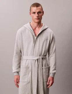 Calvin Klein Bademantel aus Frottee-Fleece^Herren Nachtwäsche & LoungewearFrisch Eingetroffen