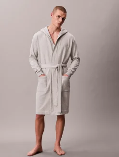 Calvin Klein Bademantel aus Frottee-Fleece^Herren Nachtwäsche & LoungewearFrisch Eingetroffen