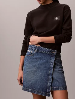 Calvin Klein Badge-Pullover aus Baumwollstrick^Damen Strickdesigns