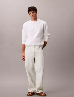 Calvin Klein Badge-Sweatshirt aus Baumwoll-Frottee^Herren Hoodies & Sweatshirts