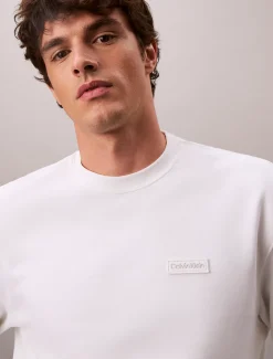 Calvin Klein Badge-Sweatshirt aus Baumwoll-Frottee^Herren Hoodies & Sweatshirts