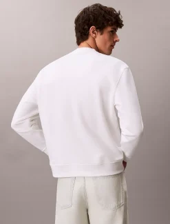 Calvin Klein Badge-Sweatshirt aus Baumwoll-Frottee^Herren Hoodies & Sweatshirts