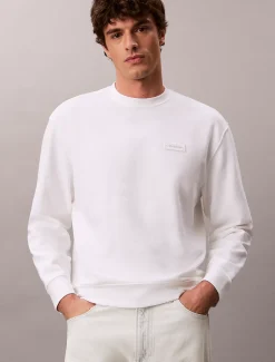 Calvin Klein Badge-Sweatshirt aus Baumwoll-Frottee^Herren Hoodies & Sweatshirts