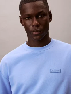 Calvin Klein Badge-Sweatshirt aus Baumwoll-Frottee^Herren Hoodies & Sweatshirts