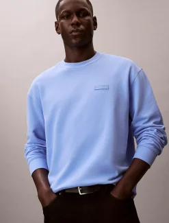 Calvin Klein Badge-Sweatshirt aus Baumwoll-Frottee^Herren Hoodies & Sweatshirts