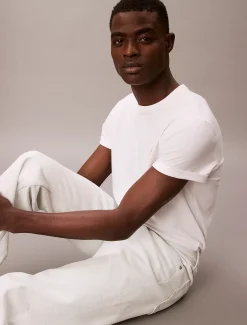 Calvin Klein Badge-T-Shirt aus Baumwolle^Herren T-shirts