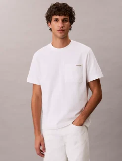 Calvin Klein Badge-T-Shirt mit Brusttasche^Herren T-shirts