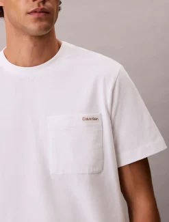 Calvin Klein Badge-T-Shirt mit Brusttasche^Herren T-shirts