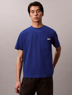 Calvin Klein Badge-T-Shirt mit Brusttasche^Herren T-shirts