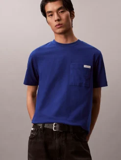 Calvin Klein Badge-T-Shirt mit Brusttasche^Herren T-shirts