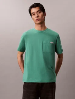 Calvin Klein Badge-T-Shirt mit Brusttasche^Herren T-shirts
