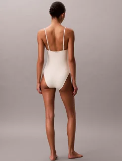 Calvin Klein Bandeau-Badeanzug - CK Essentials^Damen BademodeFrisch Eingetroffen