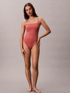 Calvin Klein Bandeau-Badeanzug - CK Essentials^Damen BademodeFrisch Eingetroffen